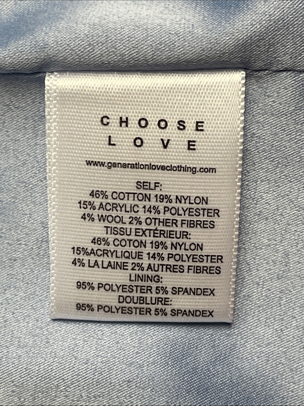 Generation Love Eliza Tweed Blazer Blue Silver Double Breasted Sz S - Picture 12 of 14